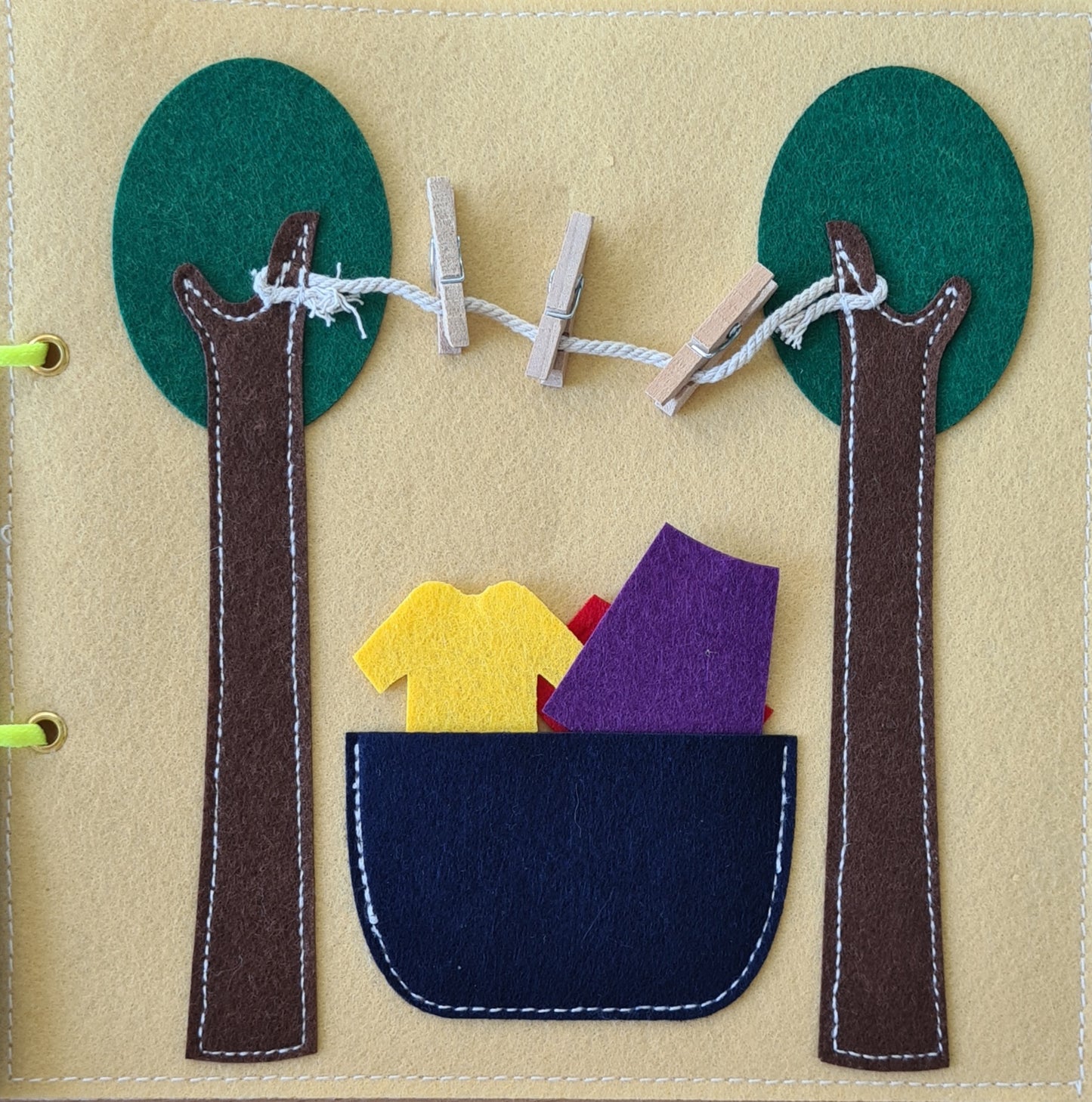 Clothes Line - Improve motor skills, counting