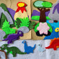 Dinosaur Jungle Page with Ten Dinosaurs
